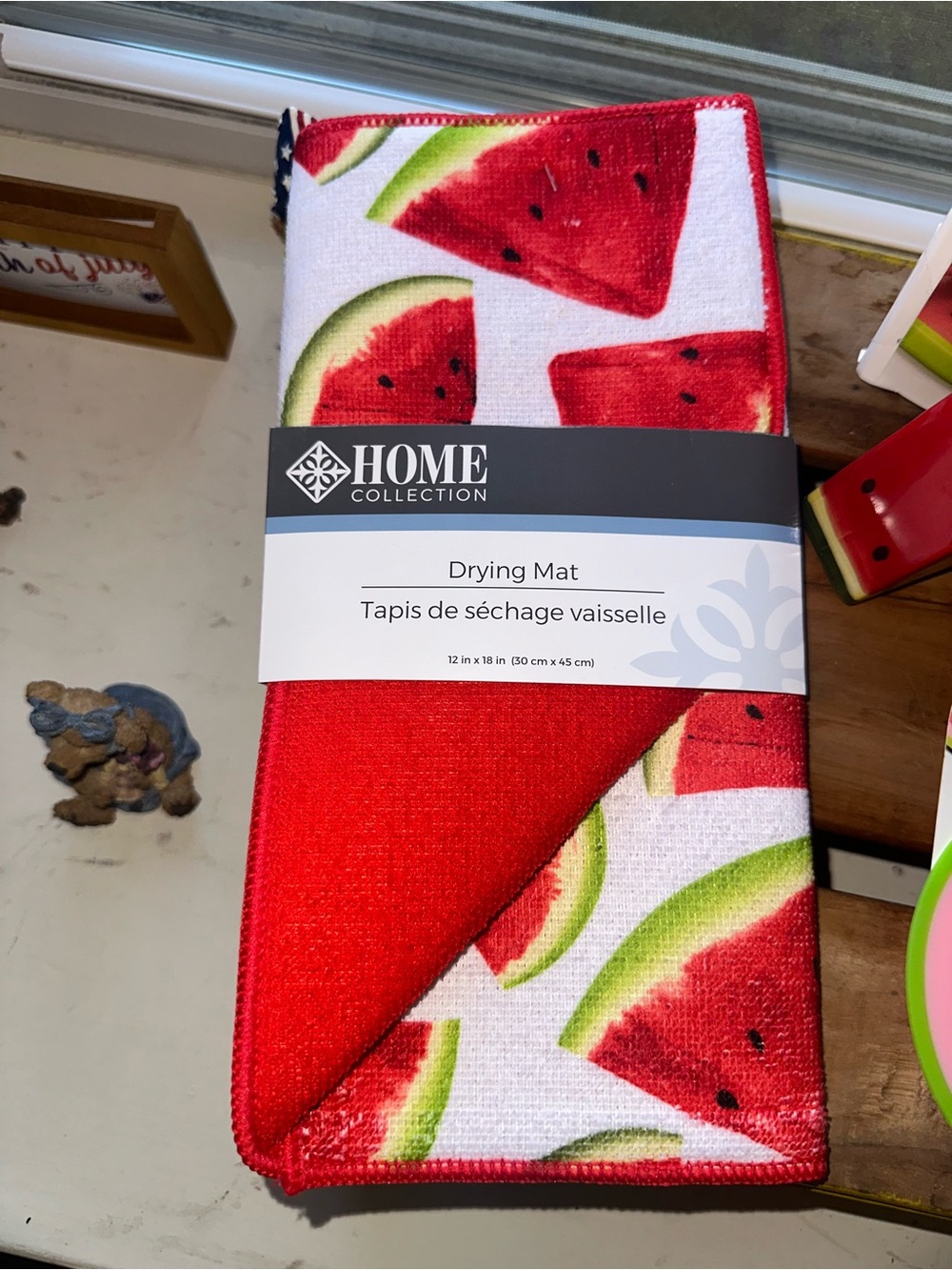 Watermelon Kitchen Bundle-towels, drying mat, sink strainer, cutting board - New - Picture 2 of 8